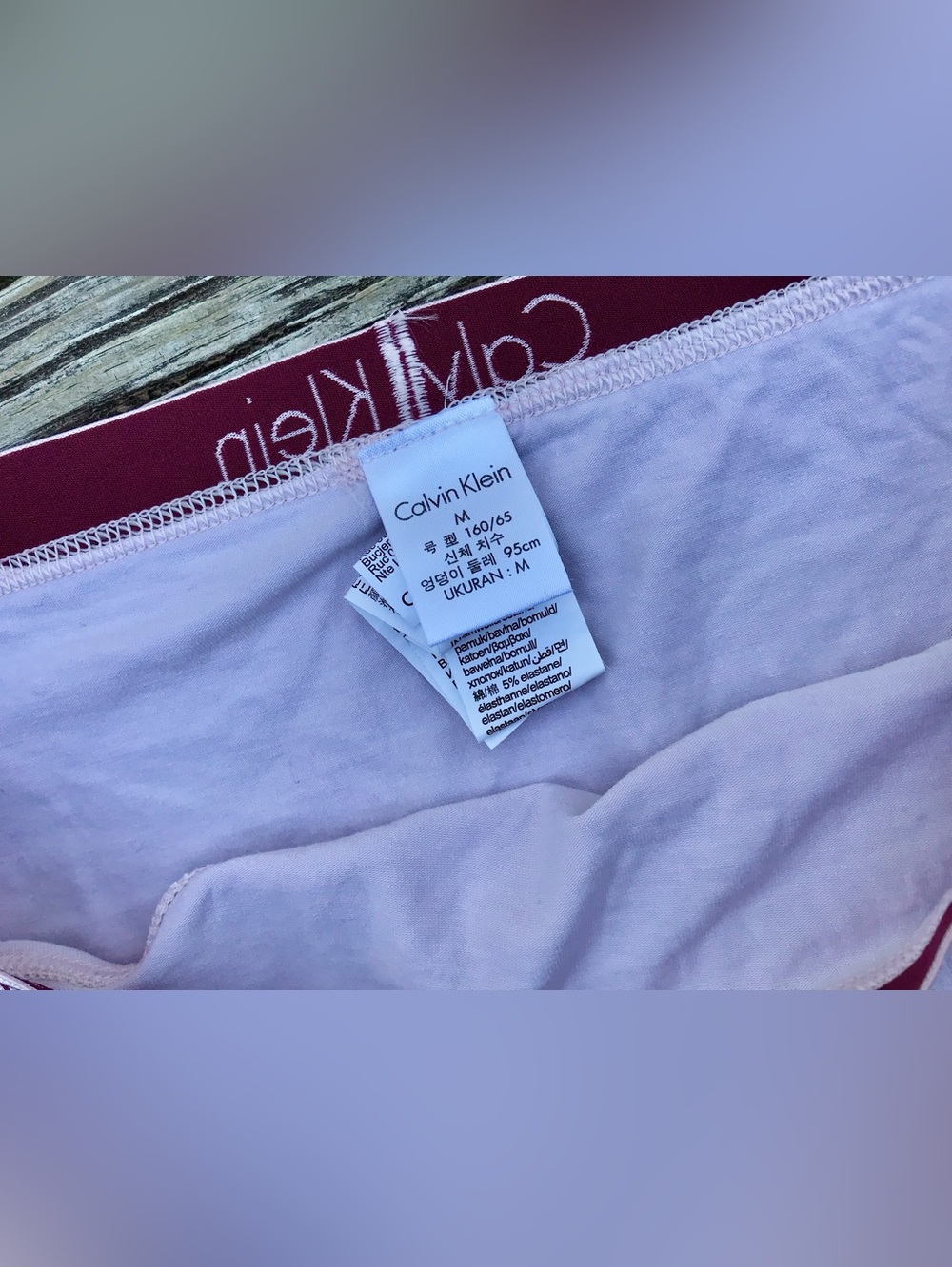 New No Tags Ladies M 2 Pair CK CALVIN KLEIN Pink Maroon Bikini Underwear - Picture 4 of 7